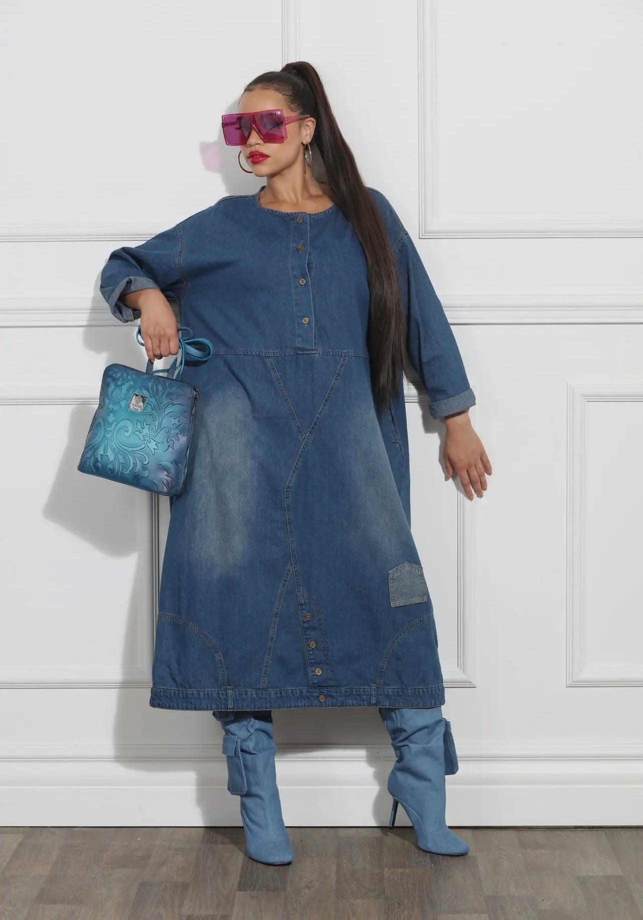 Luxe Denim Dress