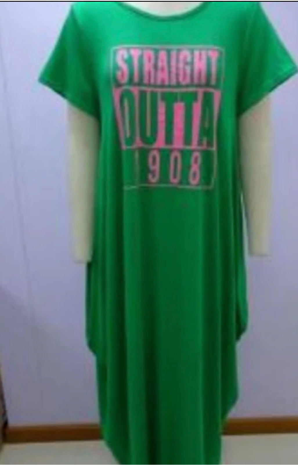 Straight Outta 1908 Pink & Green MAXI DRESS