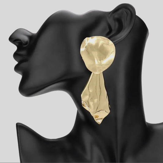 Abstract Gold Earring