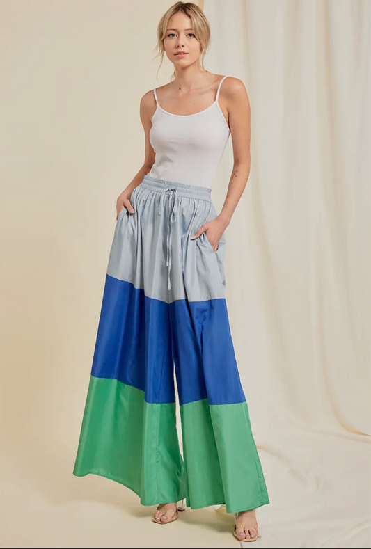 Color Block Wide Leg