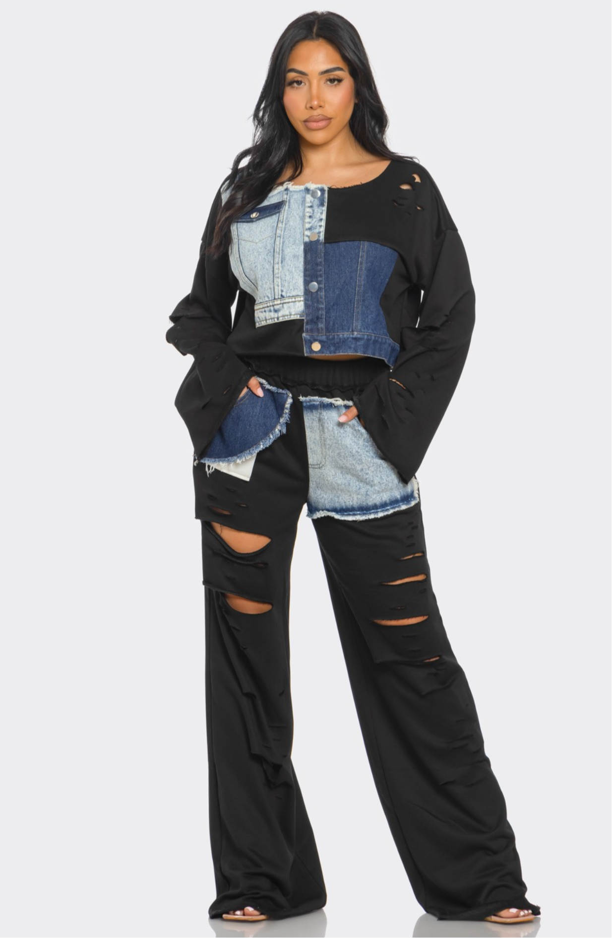 Cedez 2pc Set_Black w/Denim