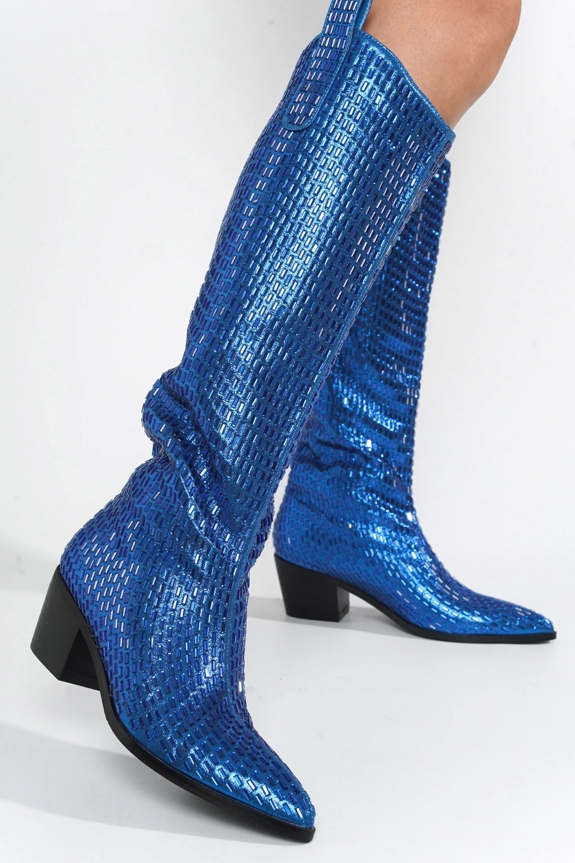 CHERUB SEQUINS BLUE BOOT