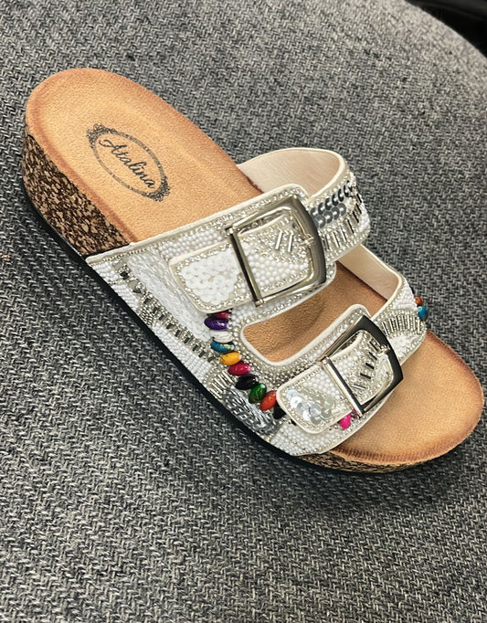 Georgia White Sandal