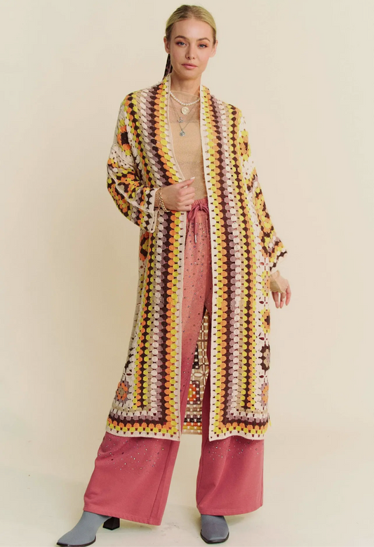 Retro Crochet Cardigan_One Size