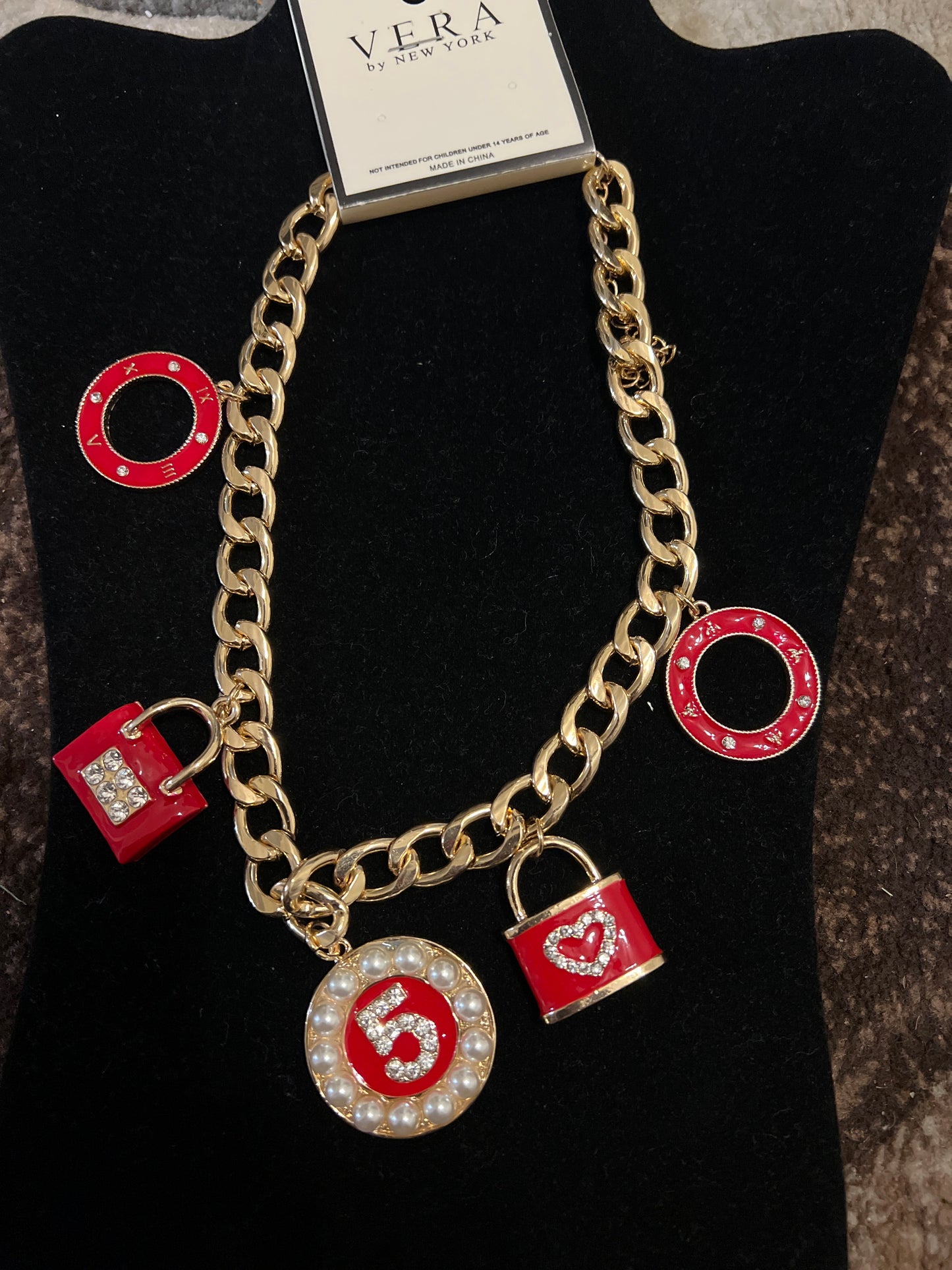 Such a Lady #5 Red&Gold Necklace