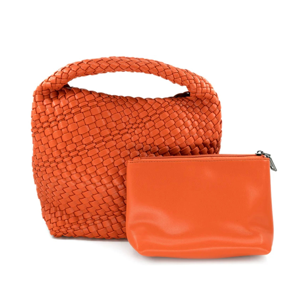 Wendy Mini Woven Hobo Purse_Orange