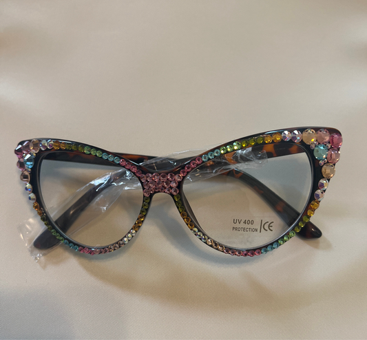 Celebrity Rhinestone Cat Clear Lens _Multi
