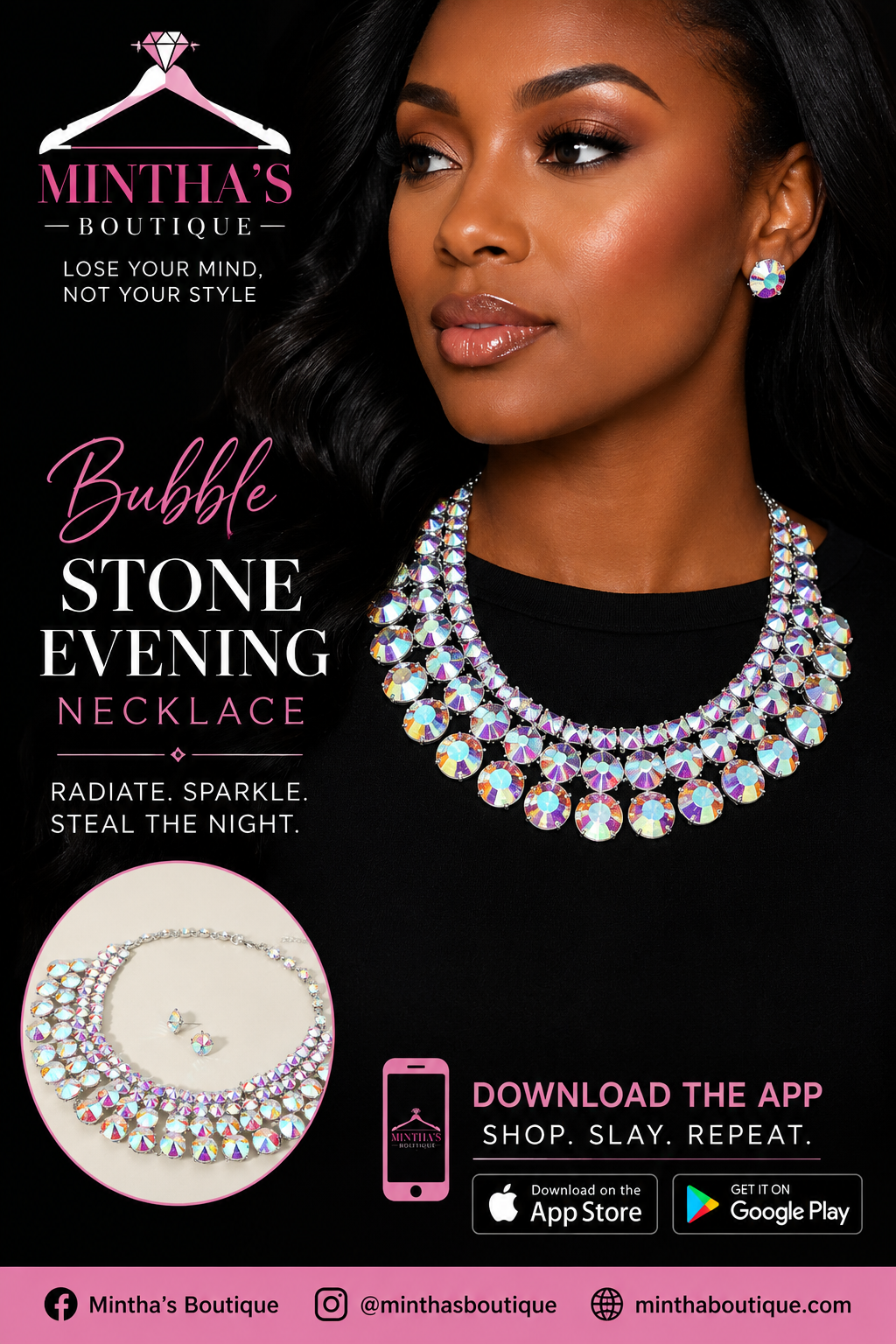 Bubble Stone  Necklace