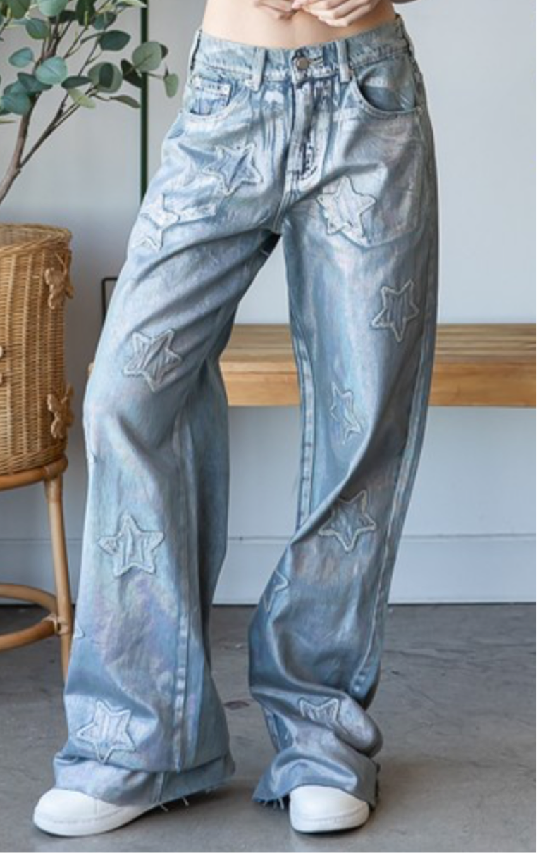 Super Star Foil Washed Jeans