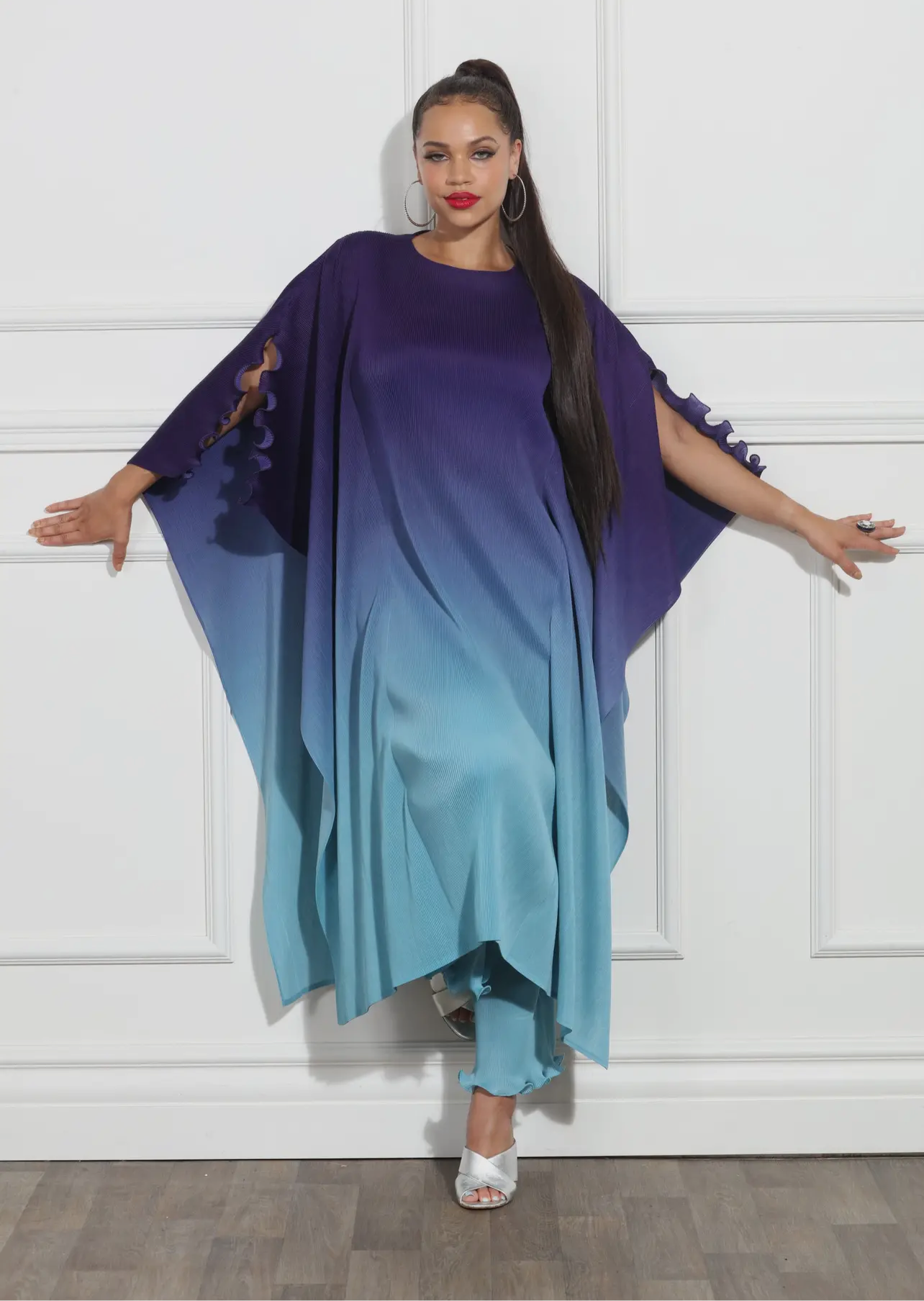 In too Deep Purple Blue - Ombre Dress and Pant Set