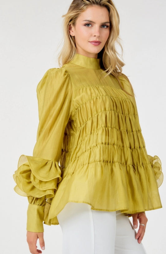 Sycamore Ruffle Sleeve Top