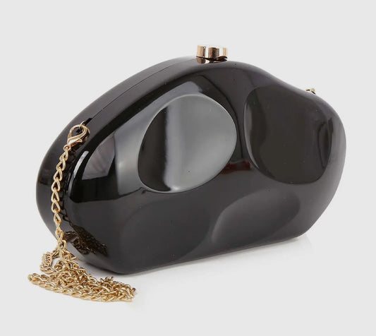 Black Patent Clutch Bag