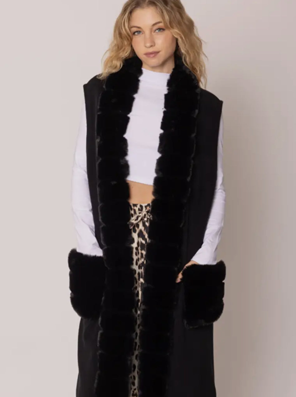 Faux Fur Long Vest