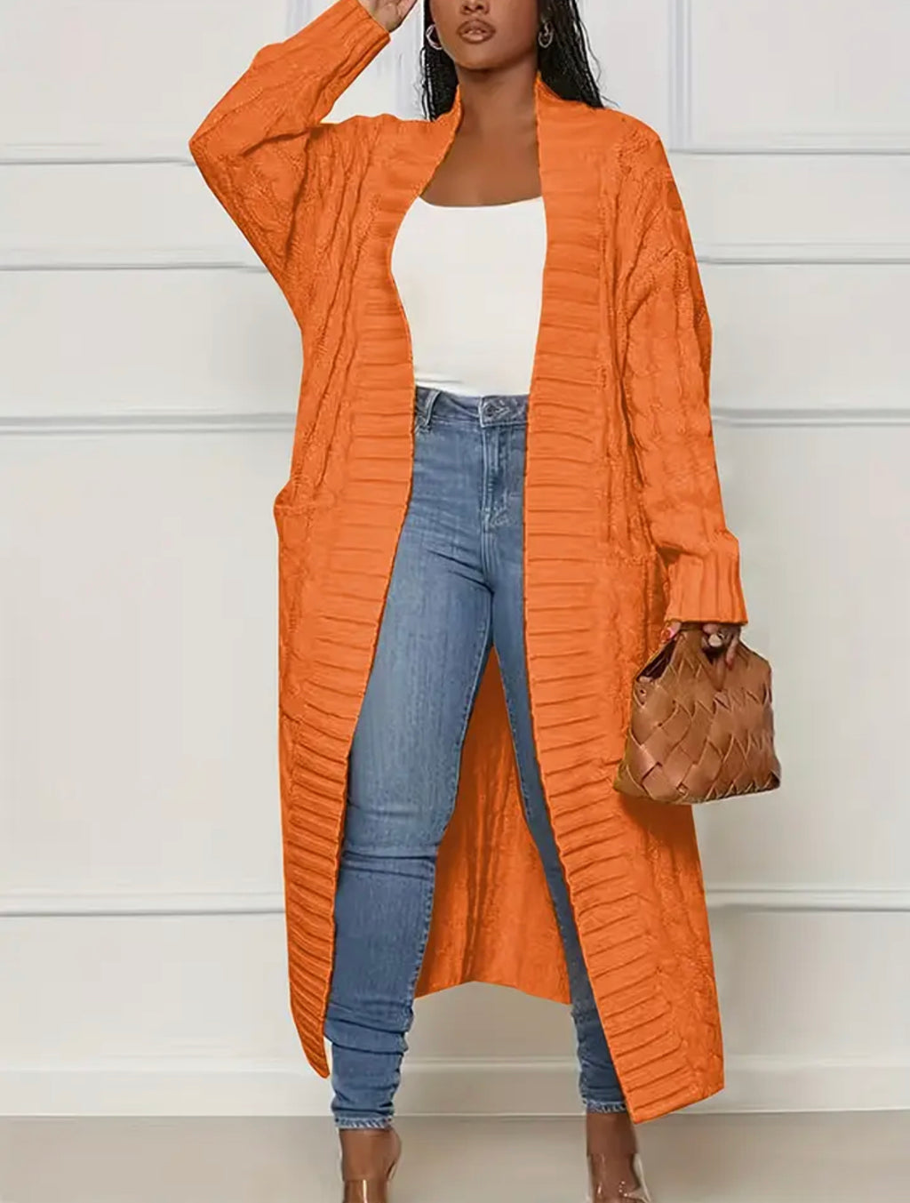 Marybelle Cardigan _Orange Oversized fit (You can size down )