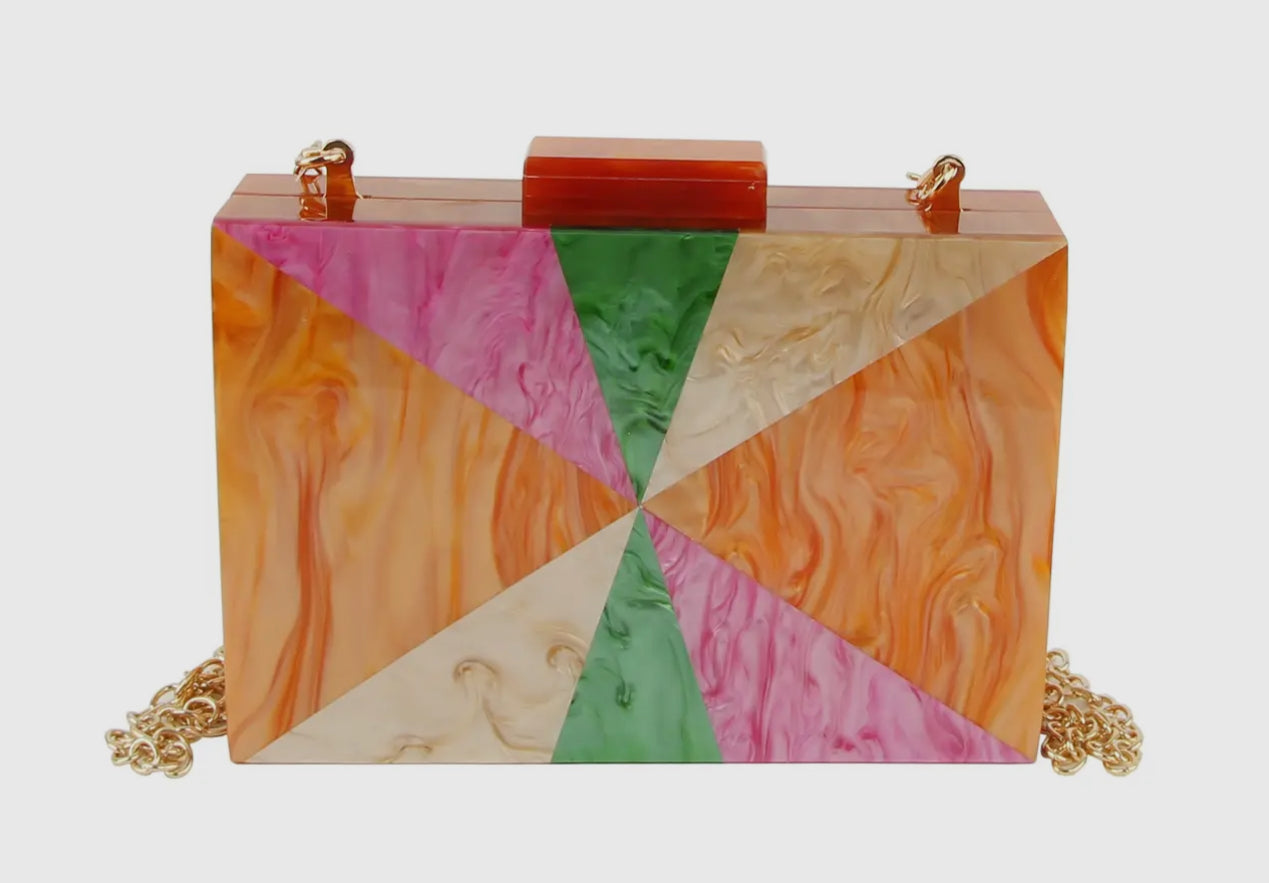 Color Block Acrylic Purse