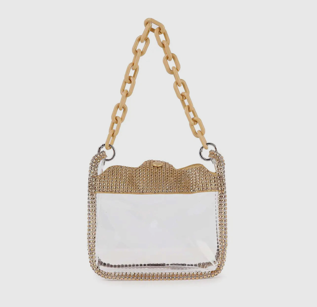 Lena Clear Handbag in Gold