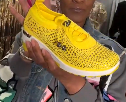 Yellow Bling Sneaker