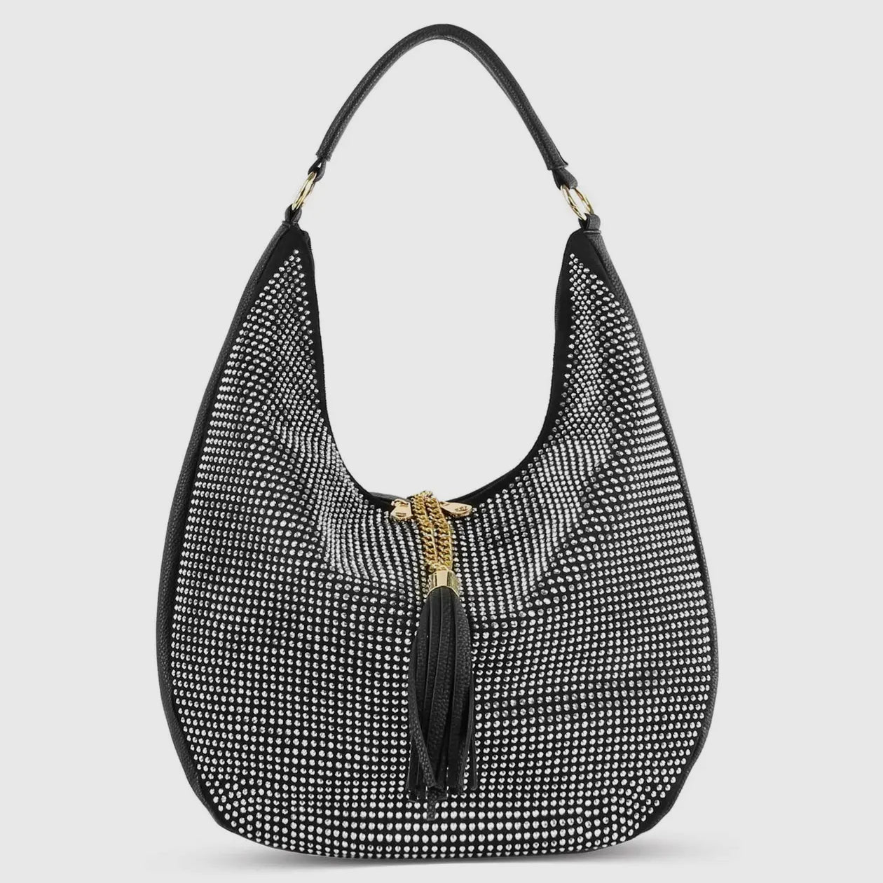 Tassel Accented Hobo Bag