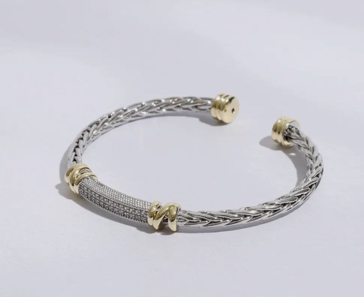 AMANDA BRAIDED CZ BANGLE