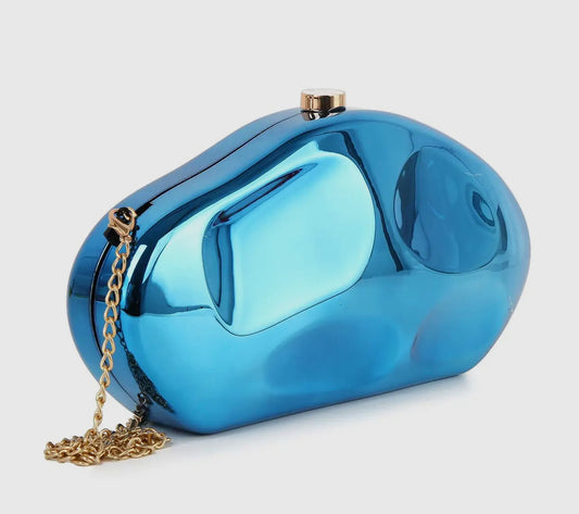 Blue Metal Clutch