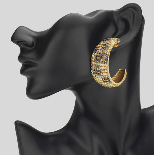 Leopard Studded Earring