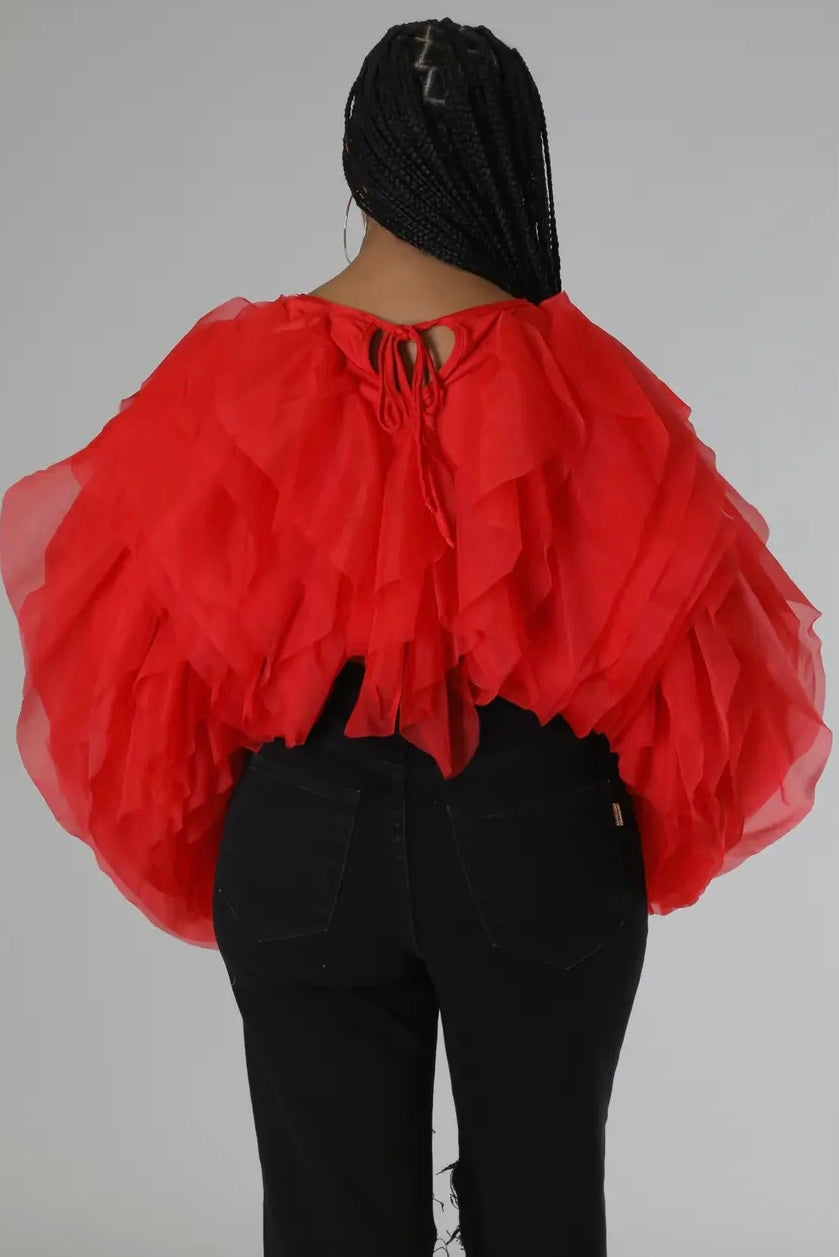 Giving You Everything Long Ruffle Top