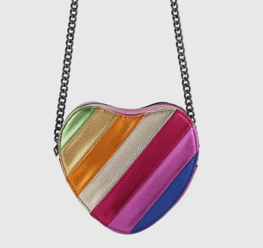 Tasha Heart Rainbow Color Crossbody