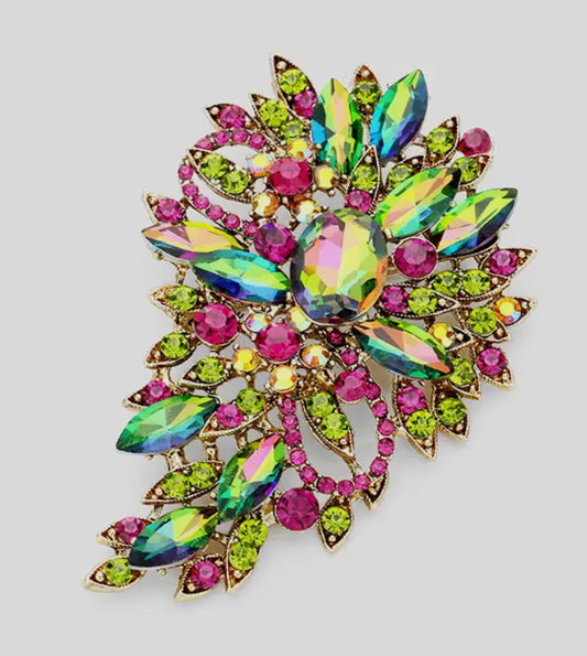 Crystal Bouquet Brooch/Pendant