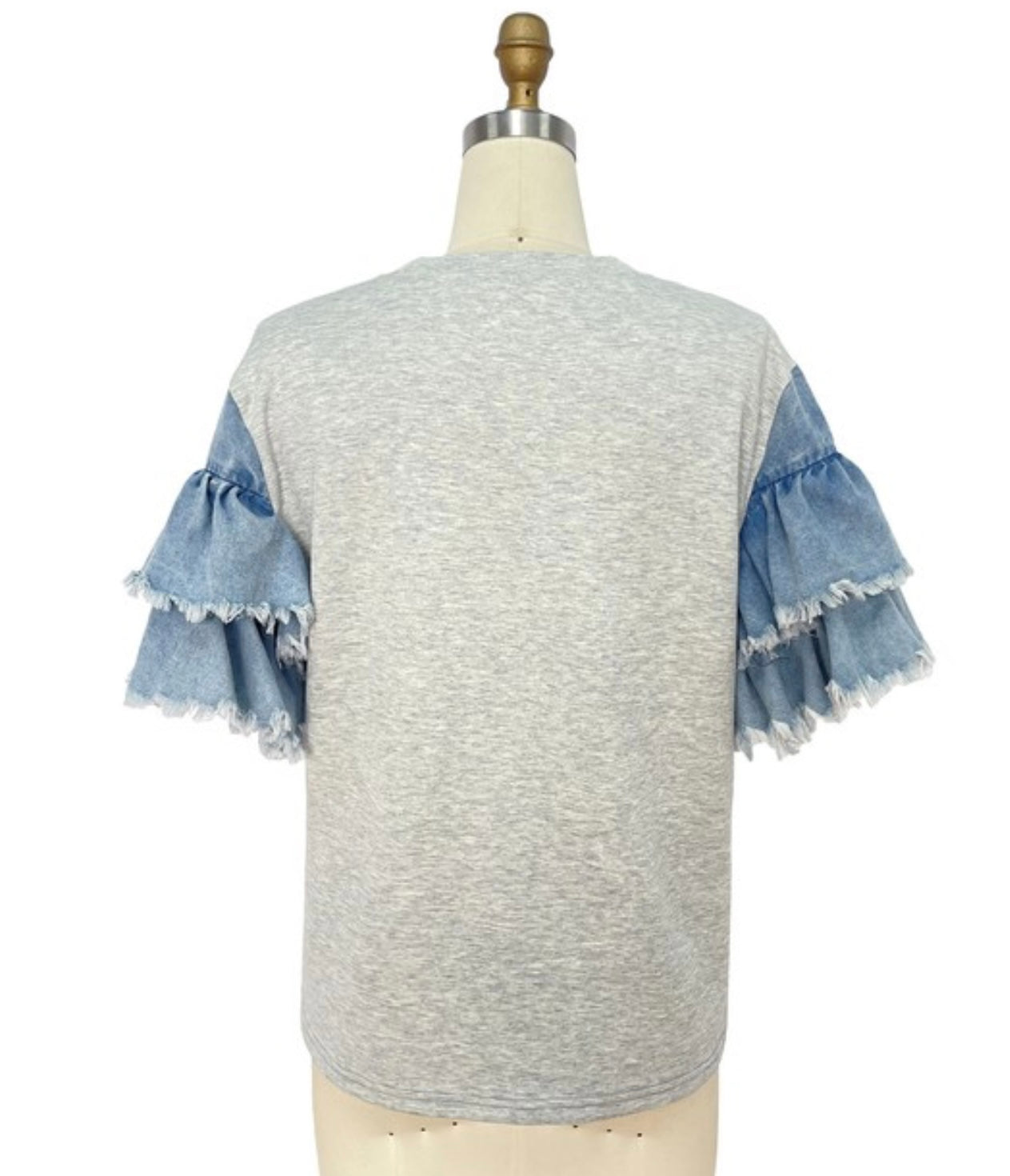 Short Sleeve Ruffle my Feathers Top