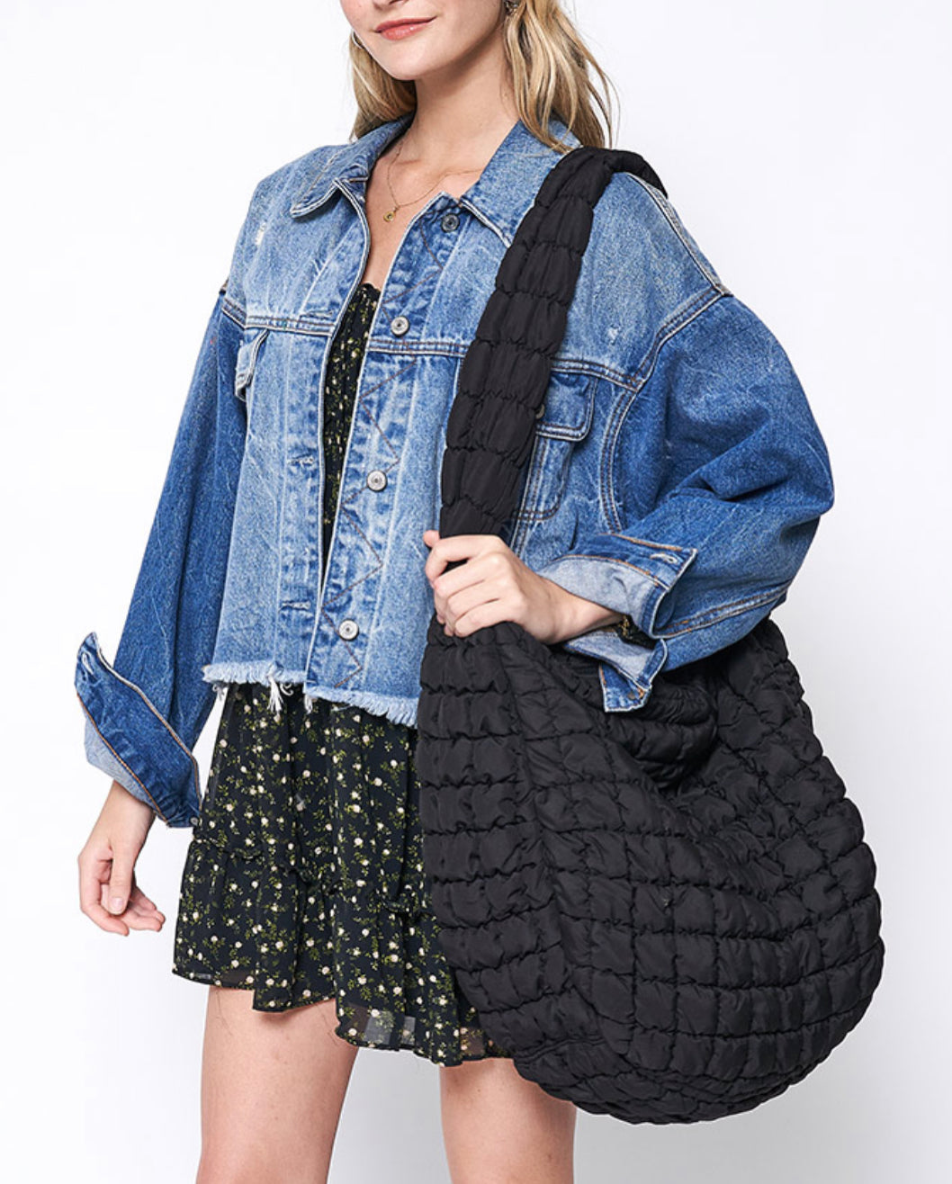 Ms. Maggie Quilted Puffer Shoulder / Crossbody Bag