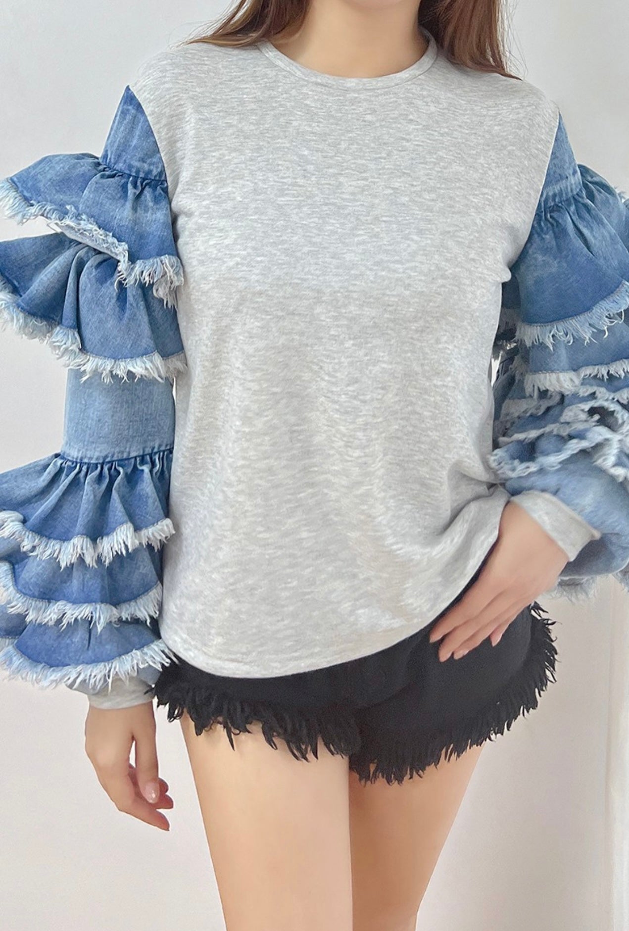 Jersey Ruffle & Denim