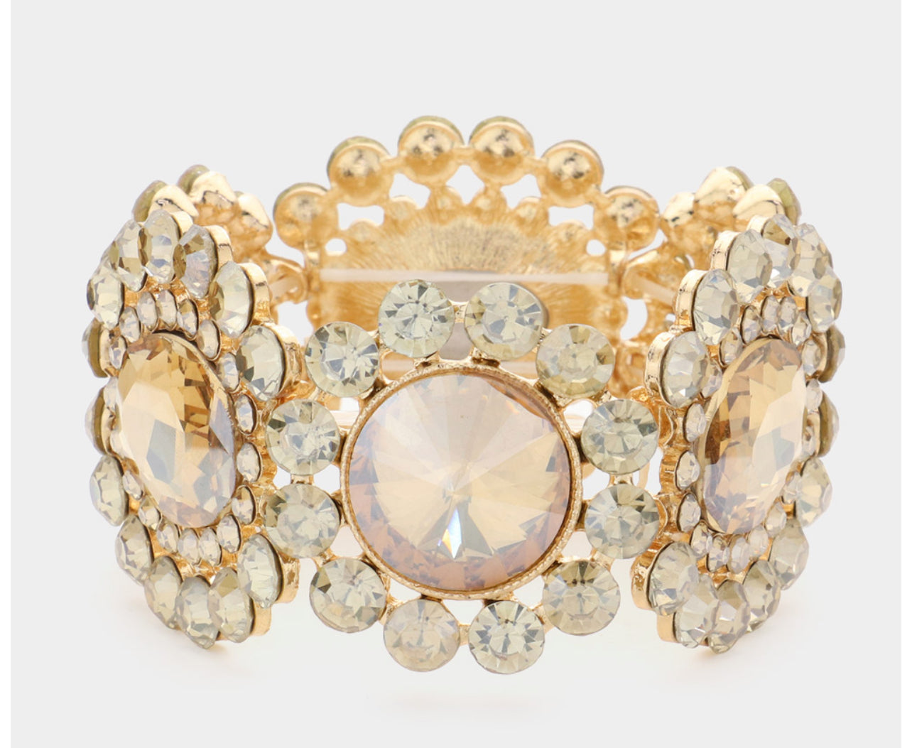 Round Stone Accented Stretch Bracelet_Lt Topaz