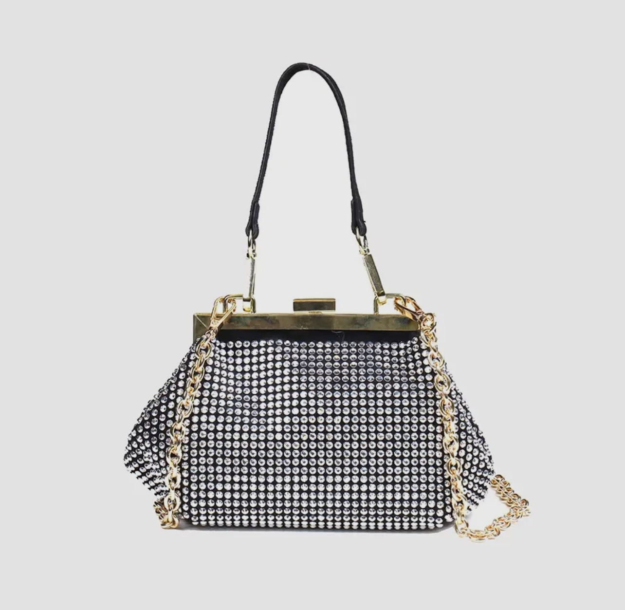 Marie Roger Rhinestone Satchel/Crossbody