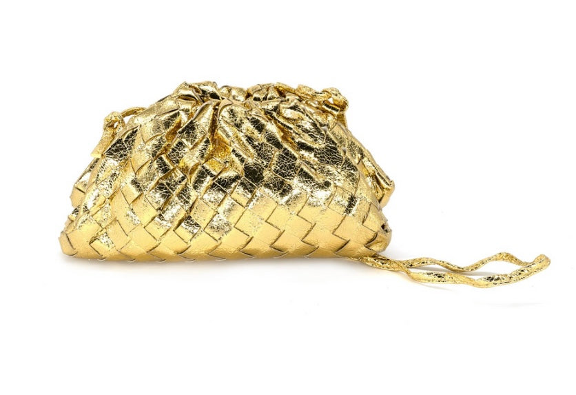 Luxury Woven Metallic Mini  Pouch