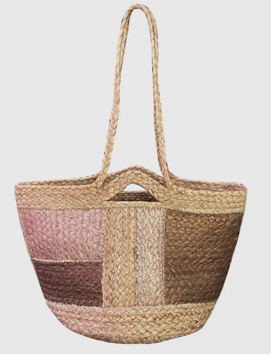 Metallic Squares Tote
