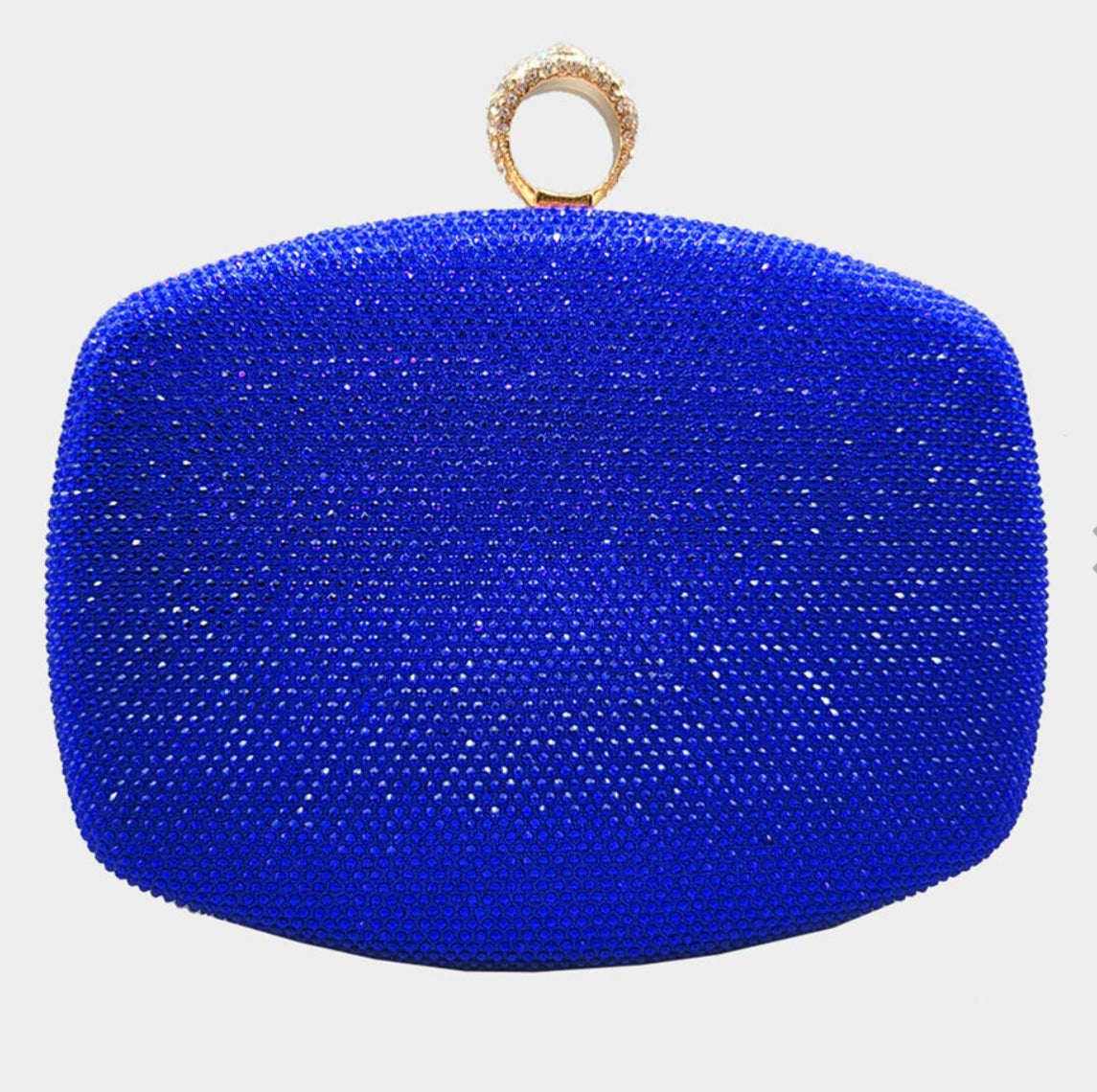 Blue Shimmering Clutch Bag