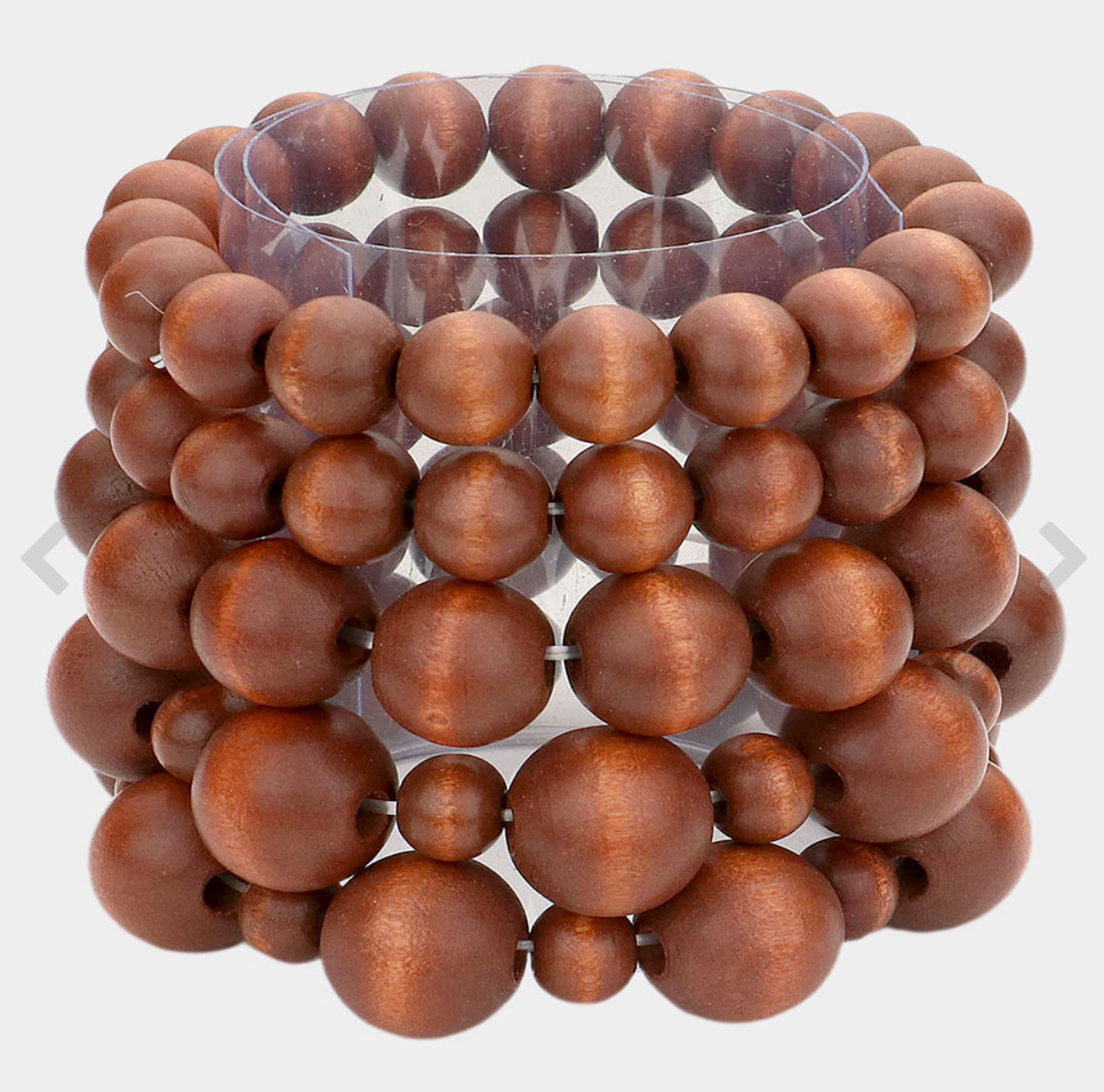 5PCS - Wood Ball Stack Stretch Bracelets