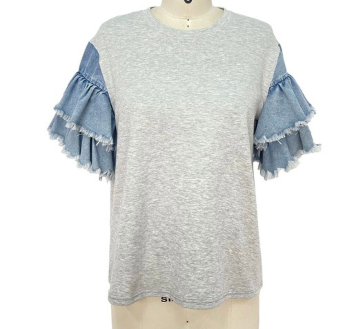 Short Sleeve Ruffle my Feathers Top