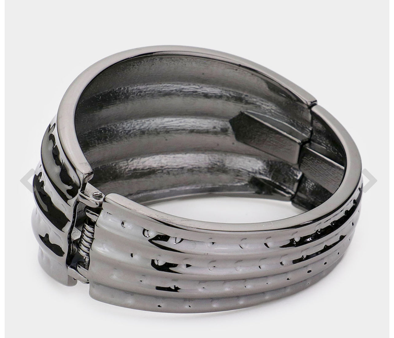 Hinged Metal Bangle Bracelet