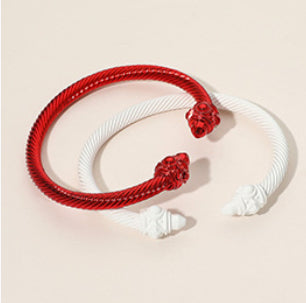 Red & White Double Bracelet