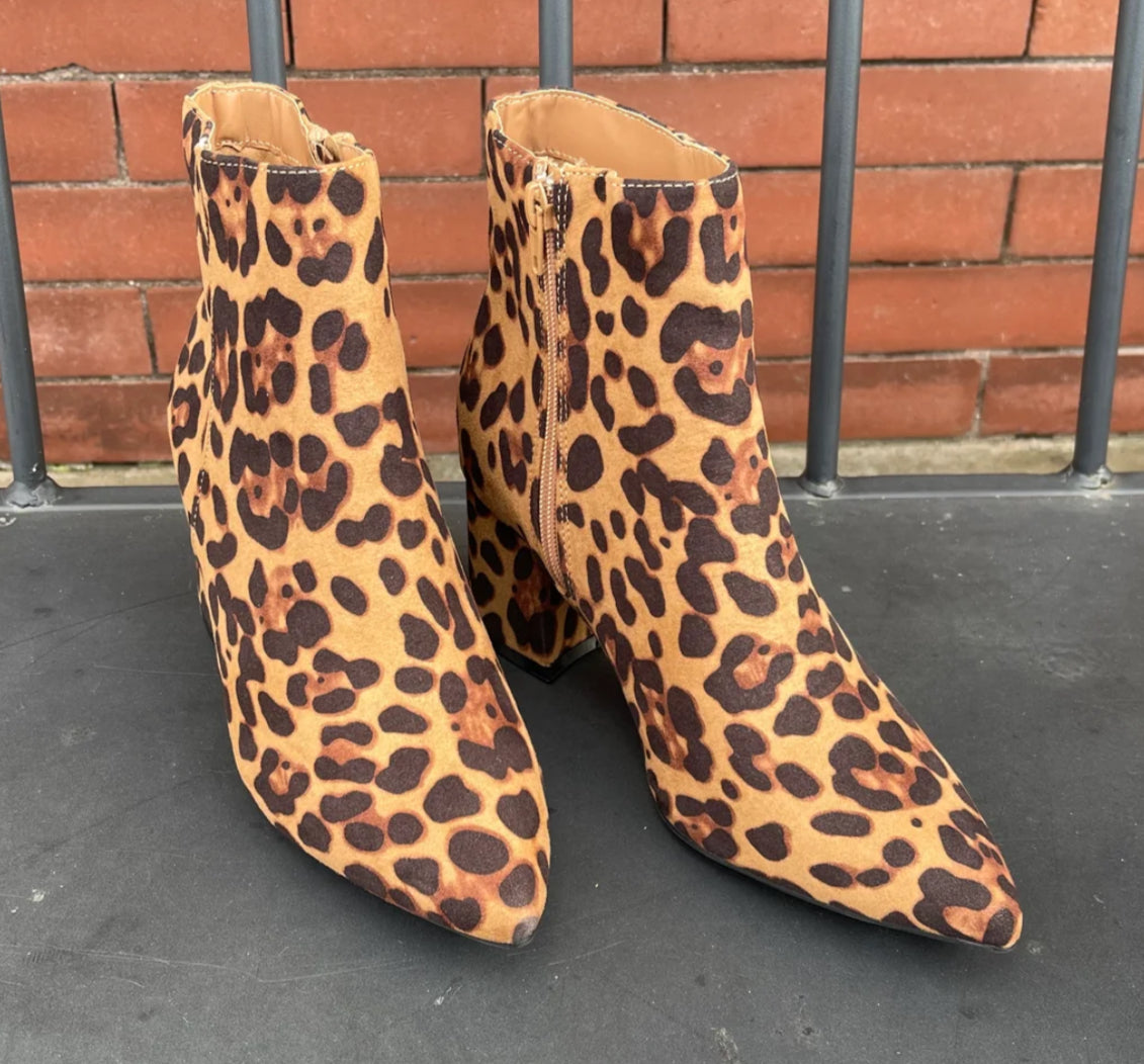 LaMode Leopard Bootie