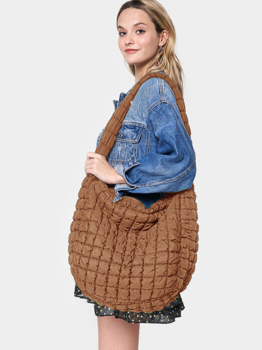 Ms. Maggie Quilted Puffer Shoulder / Crossbody Bag