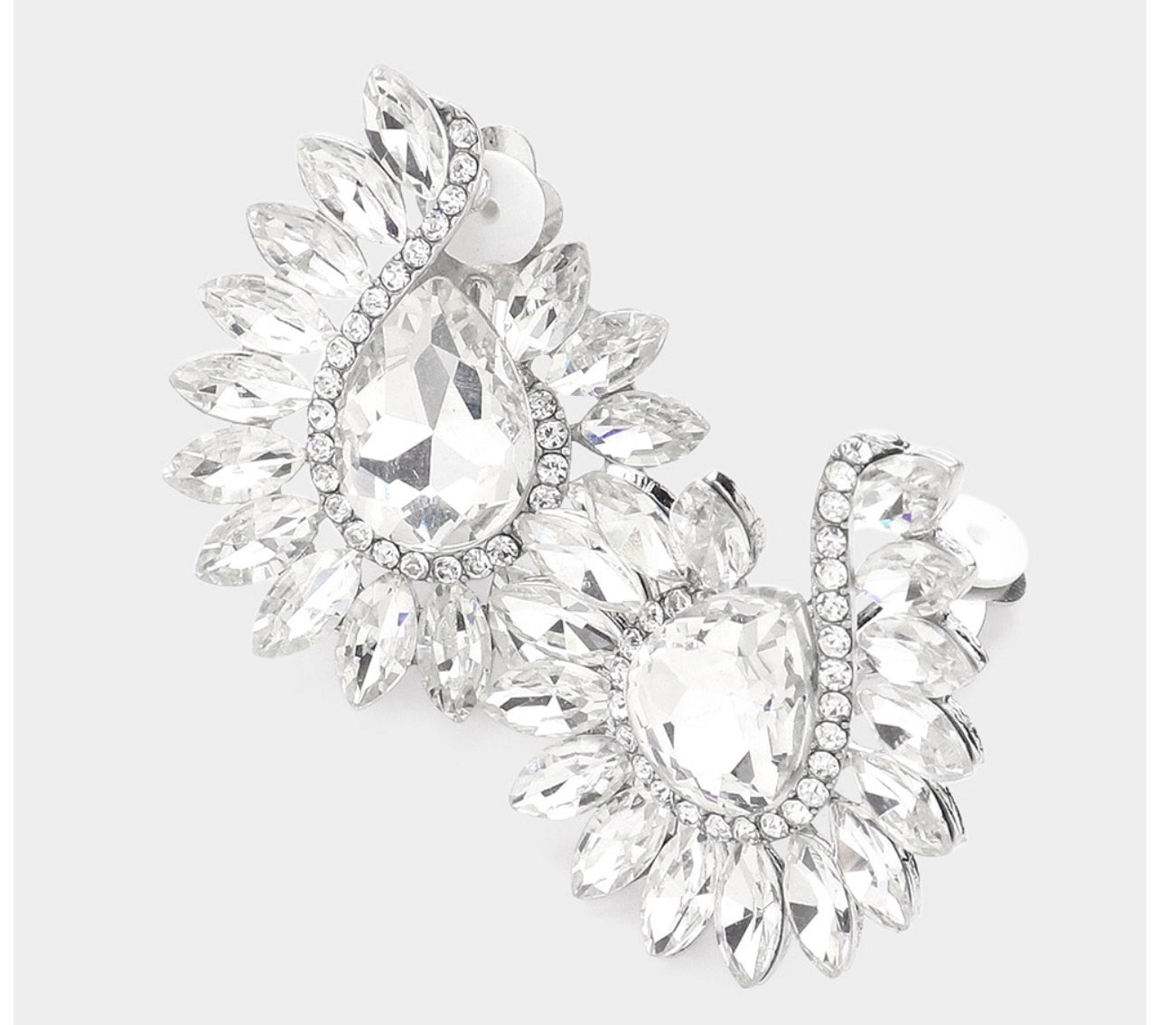 Marquise Clip On Earrings