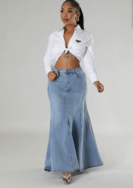 Demi Hight Waist Denim Skirt