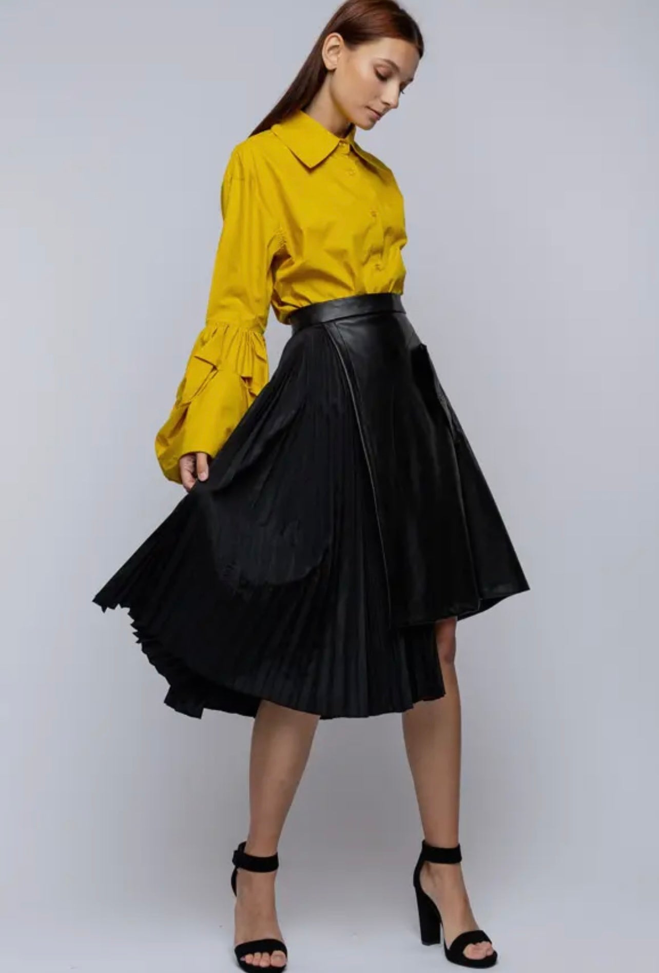 Aussie Asymmetrical Pleated Skirt