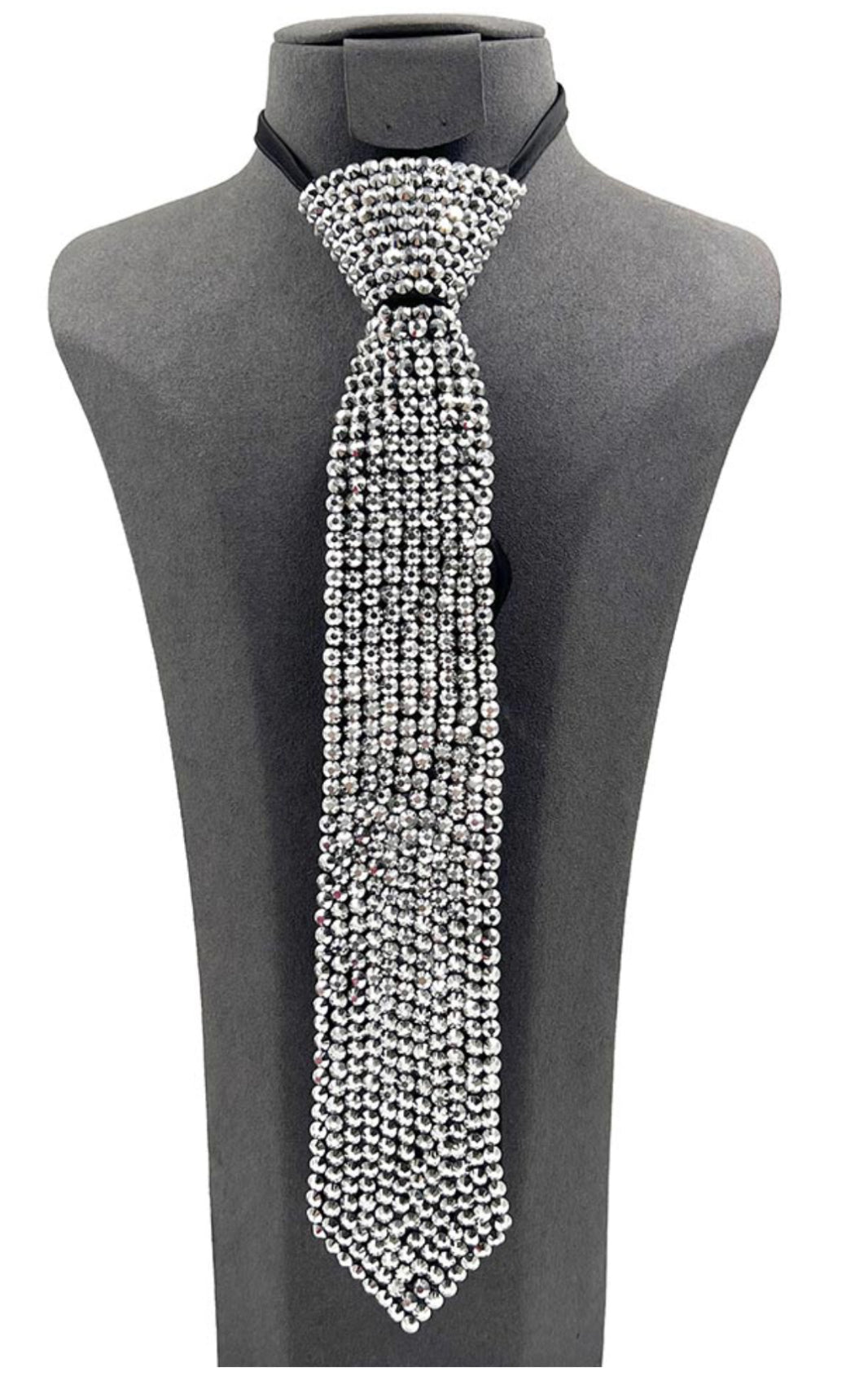 Silver Bling Neck Tie