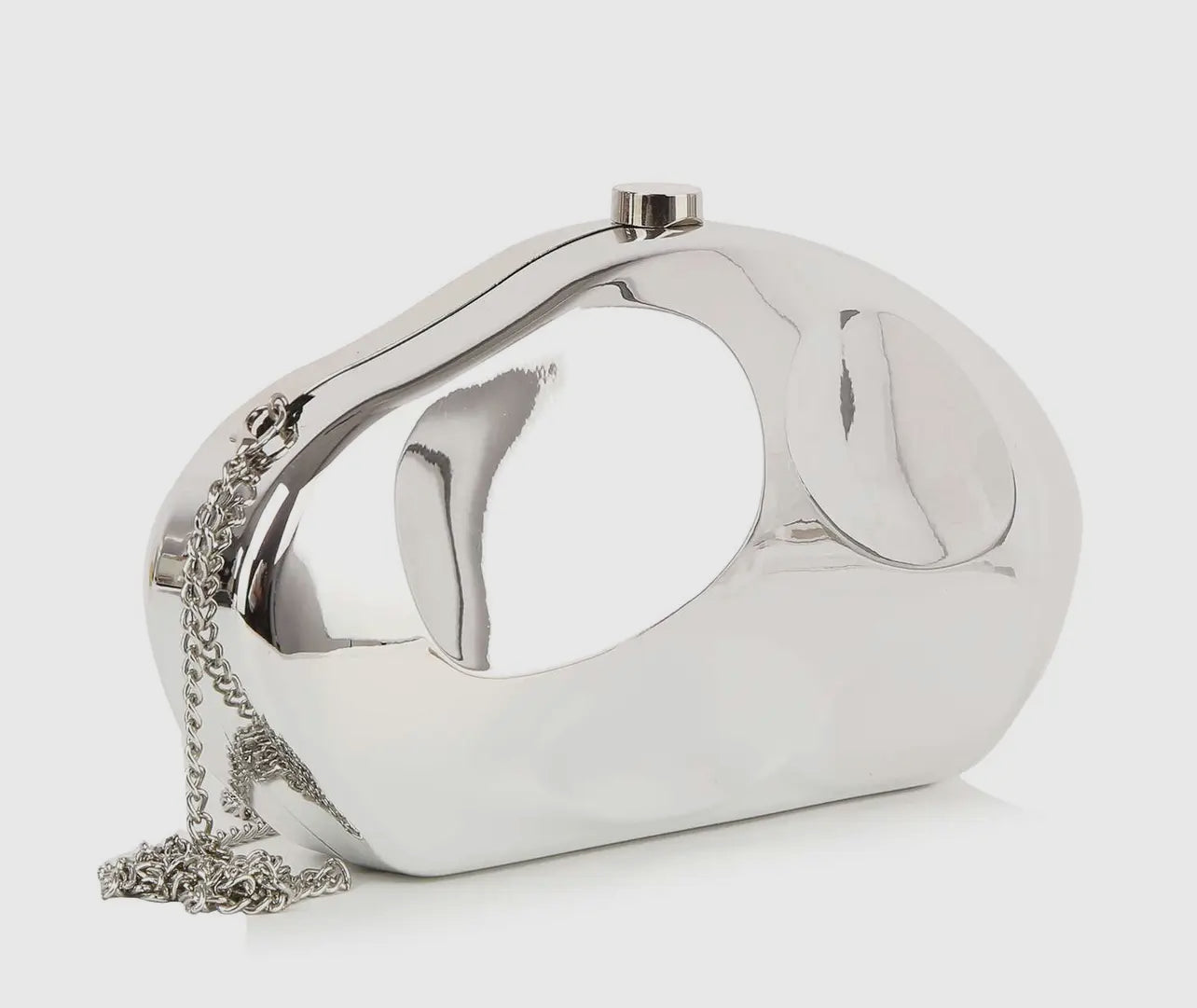 Metal Silver Clutch