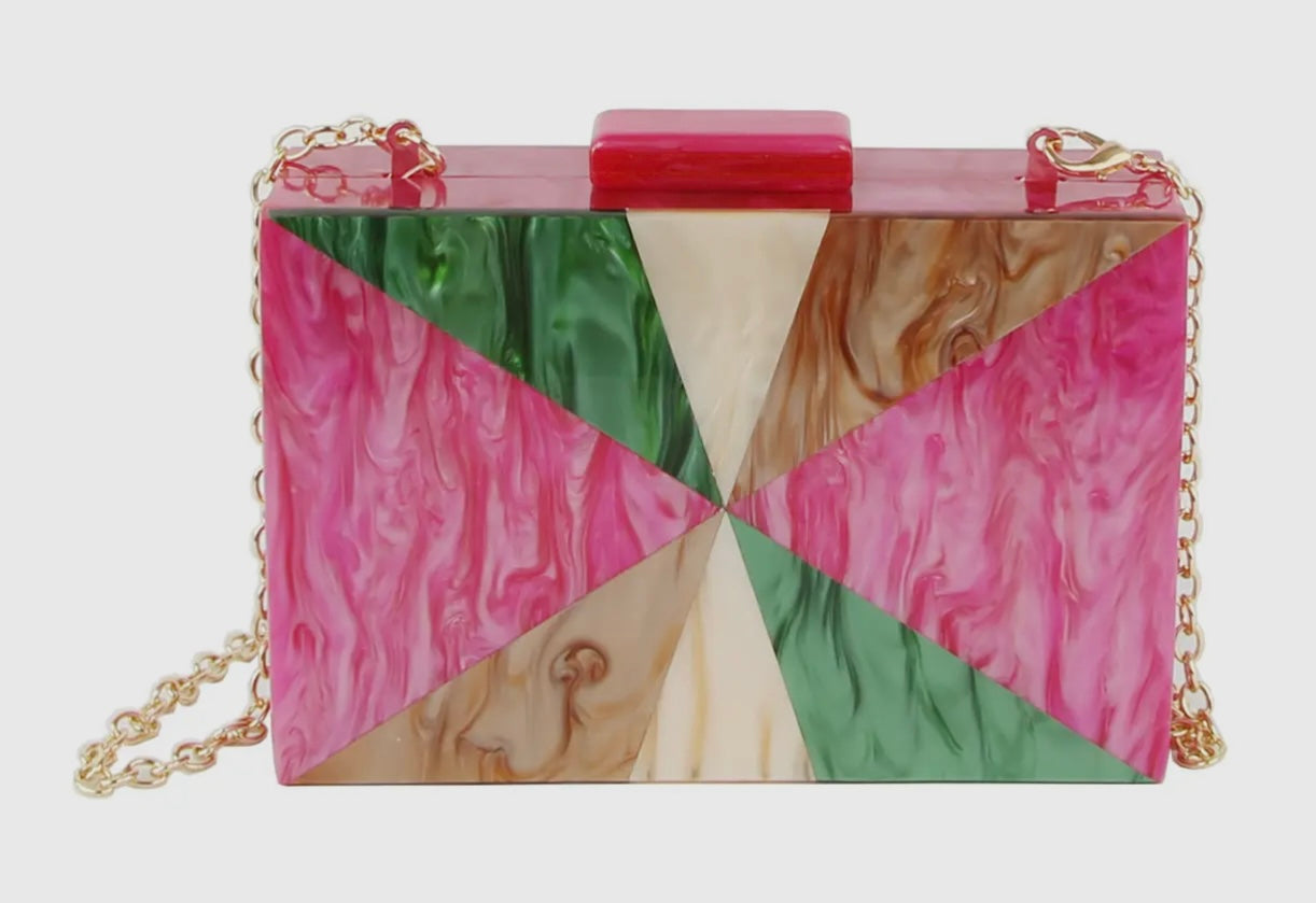 Color Block Acrylic Purse