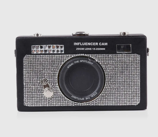 Sassy Camera Rhinestone Box Bag