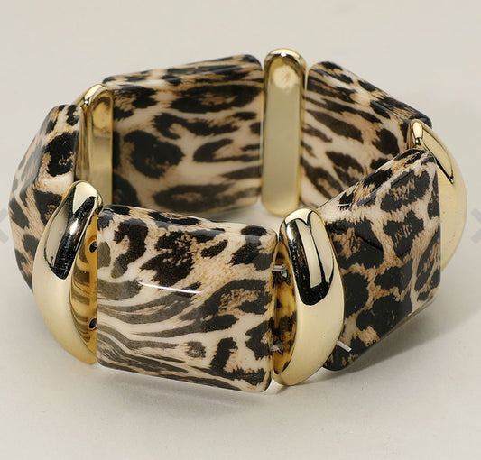 Bold Leopard  Stretch Bracelet